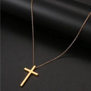 Stainless Steel Necklace Classic Large Cross Pendant Necklace